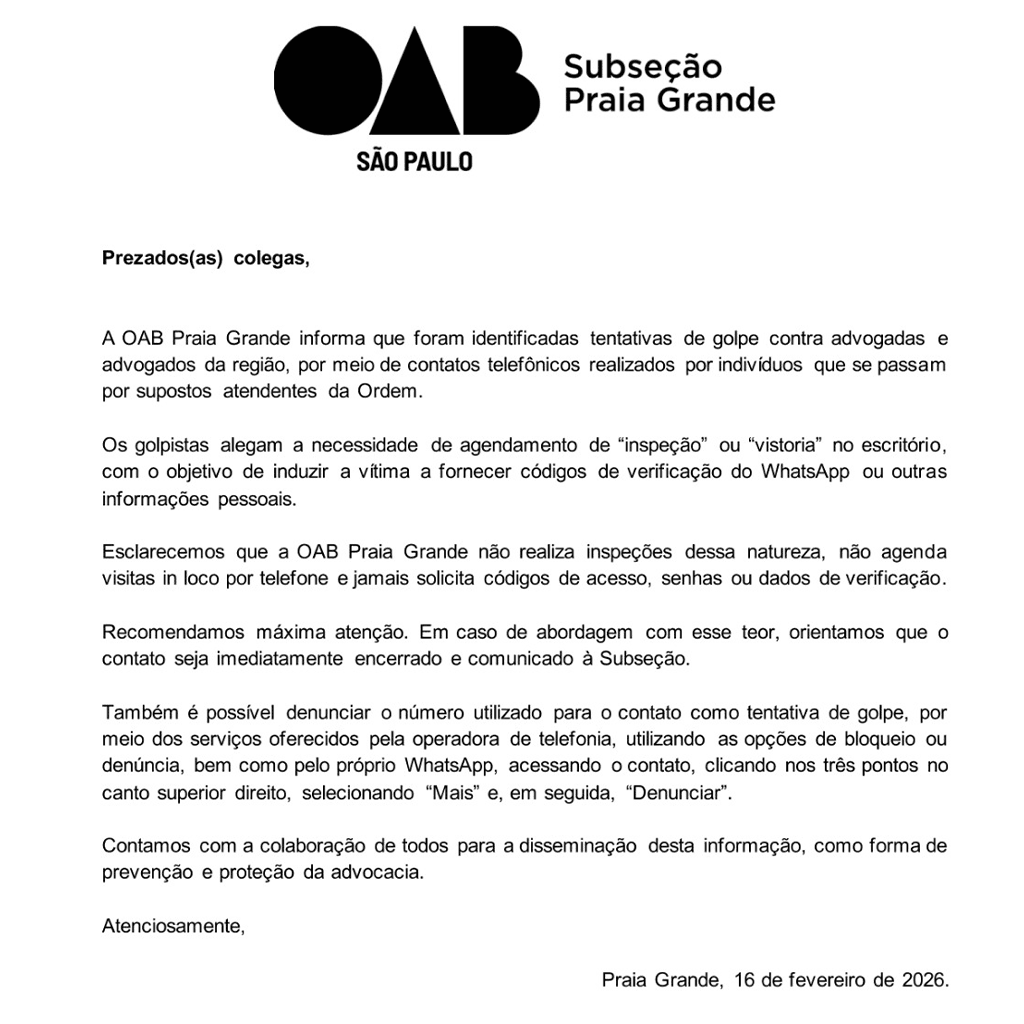 ATENÇÃO! NOVO GOLPE!!